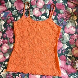 Hanky Panky Vibrant Orange Lace Camisole